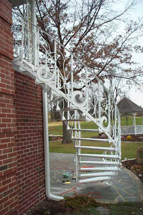 Exterior Spiral Stairwell