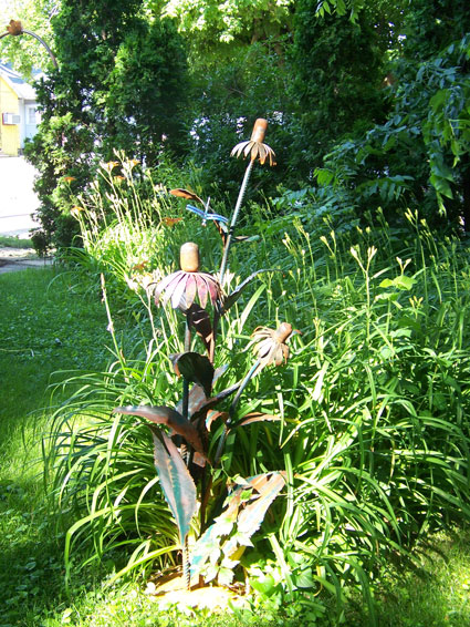 Cone Flower Outdoor Sculpture