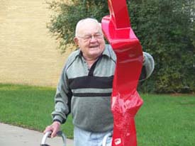 Cary Knoop with Sculpture