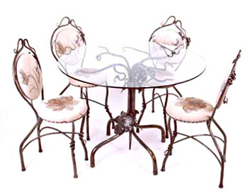 Grape Leaf and Vine Chair and Table Set