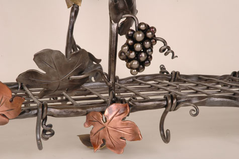 Detail of Tri-Metal Pot Rack